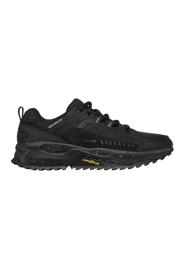 Pantofi sport cu finisaj rezistent la apa si garnituri de piele intoarsa Bionic, Negru
