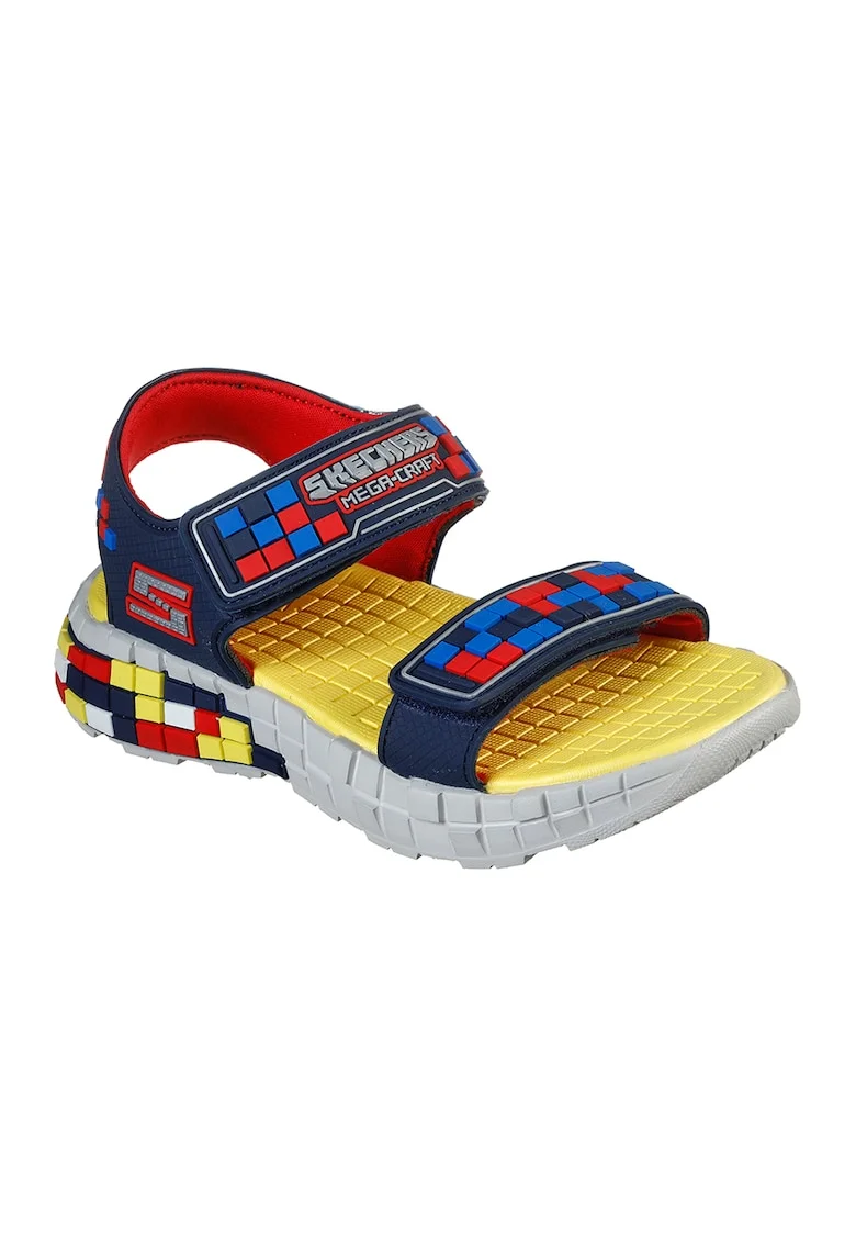 Sandale cu logo Mega-Craft, Rosu/Bleumarin
