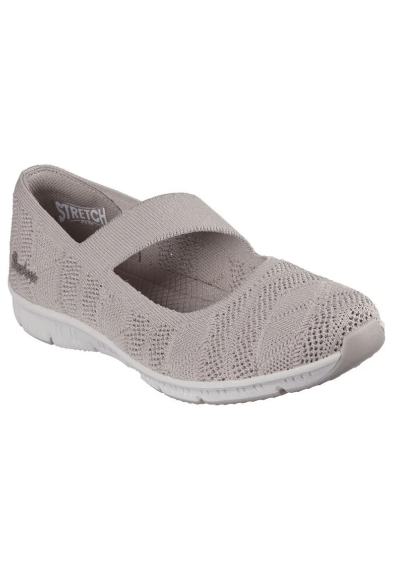 Balerina  Skechers Be-Cool Sweet Knit cu bretele 100648-TPE taupe
