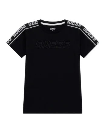 Tricou cu logo, Negru/Coral/Alb optic