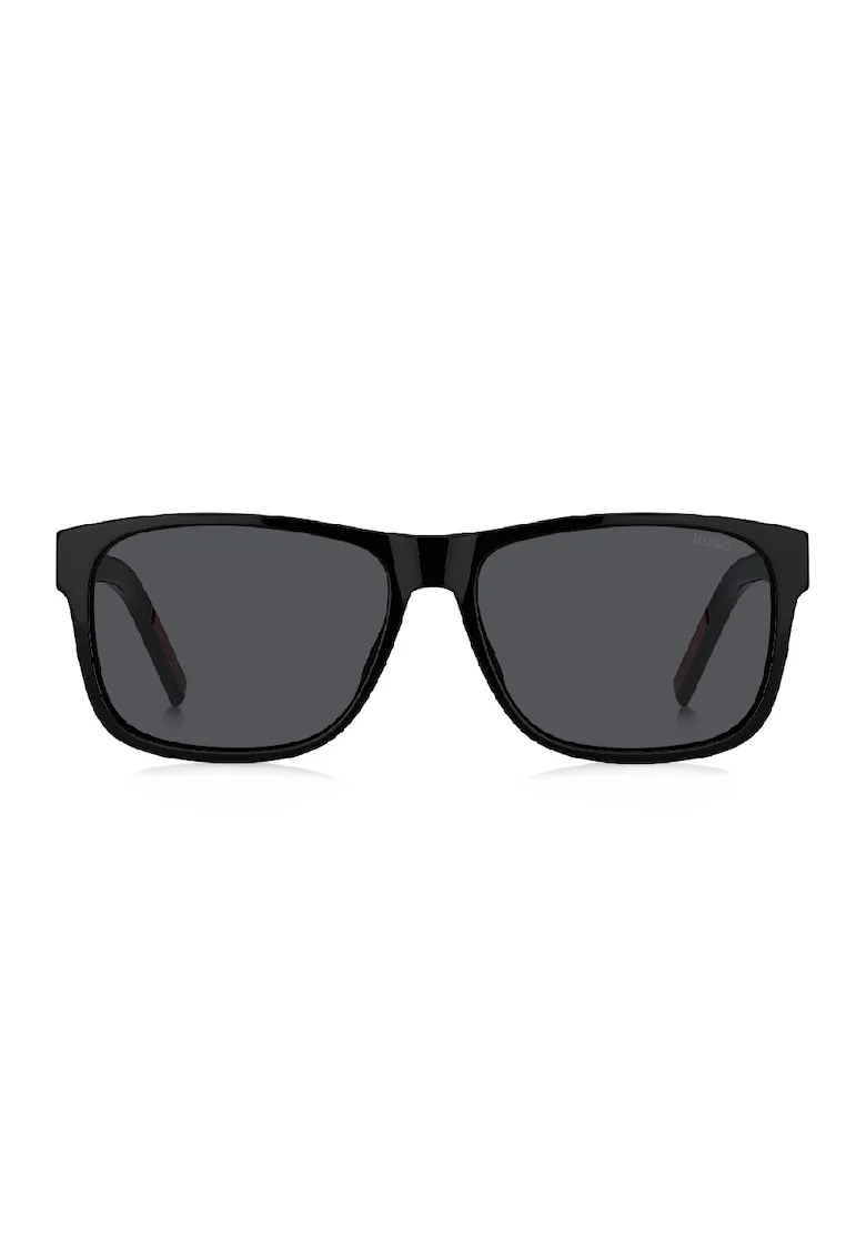 Ochelari de soare patrati cu lentile uni, Negru