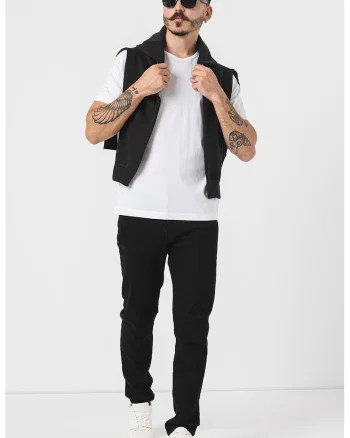 Tricou din amestec de bumbac organic, Alb optic