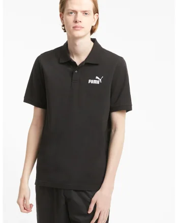 Tricou polo regular fit Essentials, Negru