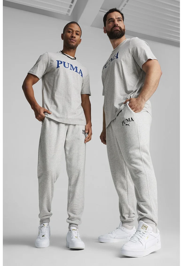 Tricou regular fit cu logo, Gri deschis