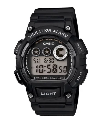 Ceas cronograf digital cu lumina de fundal, Negru