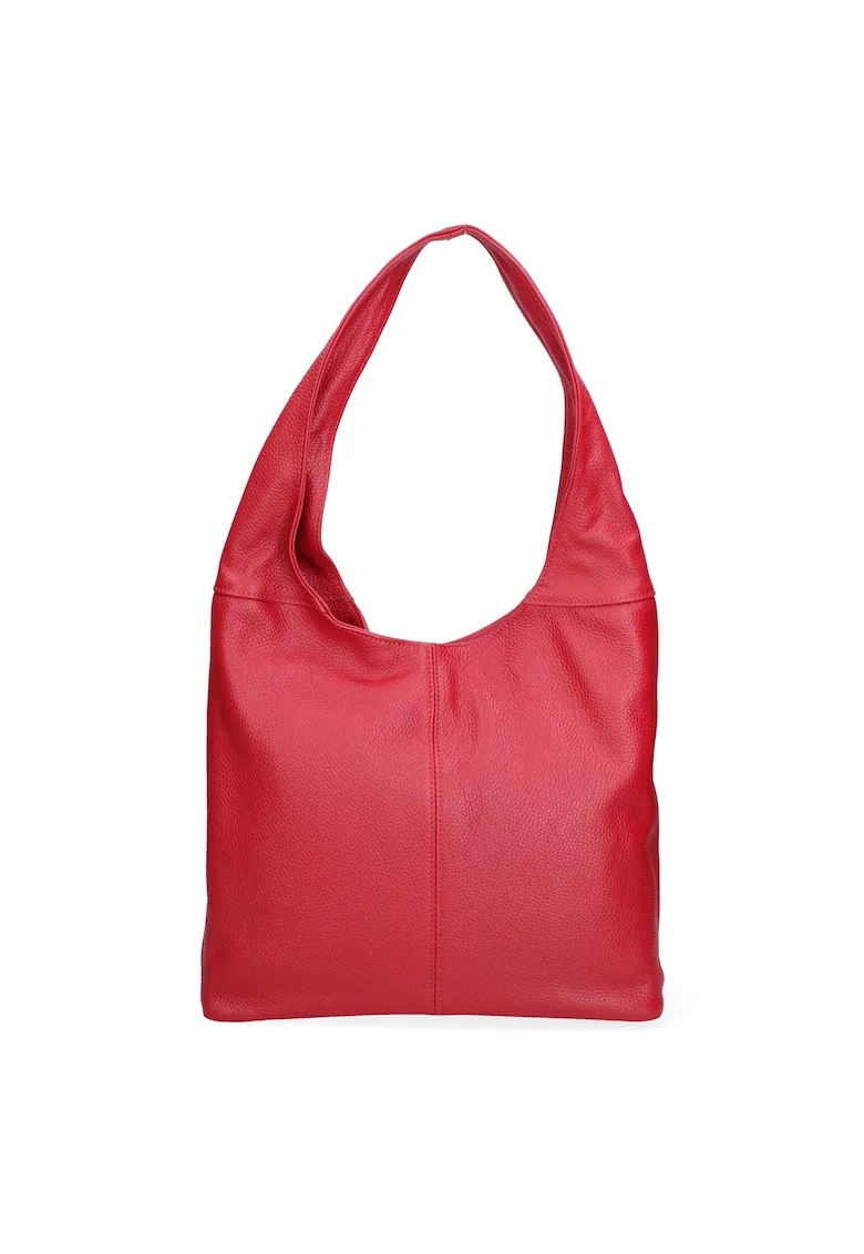 Geanta hobo de piele, Rosu deschis