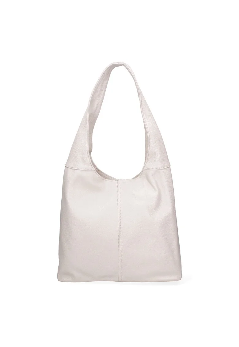 Geanta hobo de piele, Bej deschis