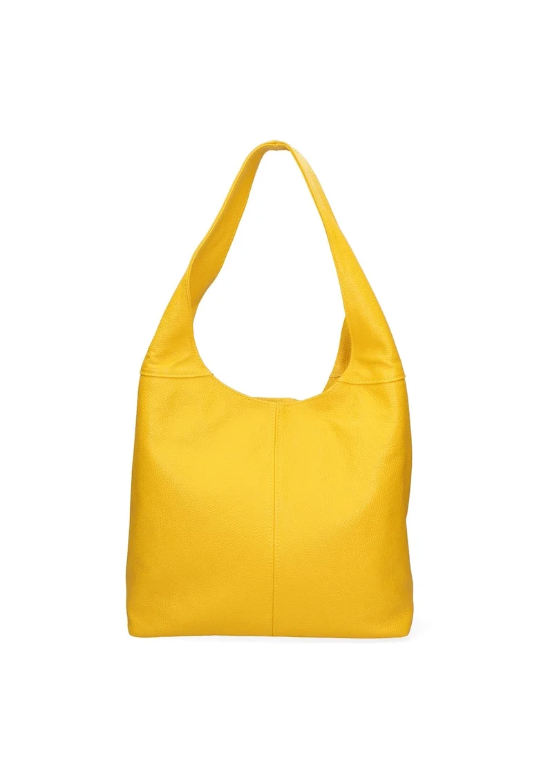 Geanta hobo de piele, Galben sofran
