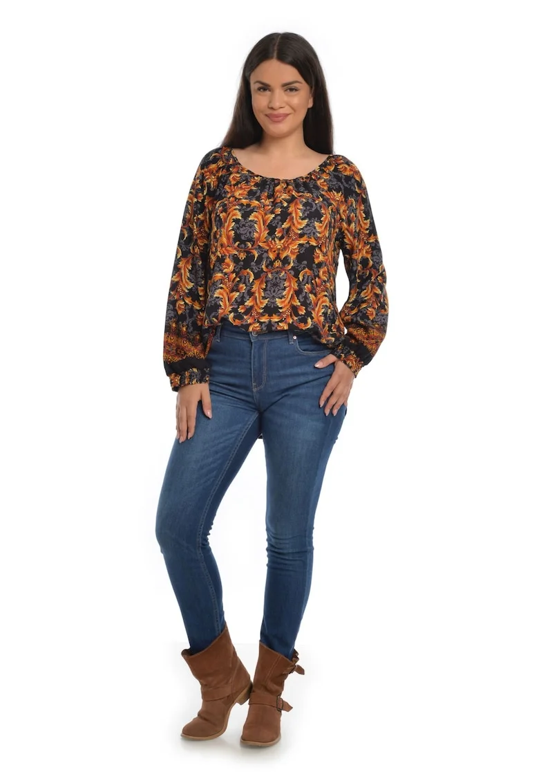 Bluza Dama Multicolora, Imprimeu Combinat
