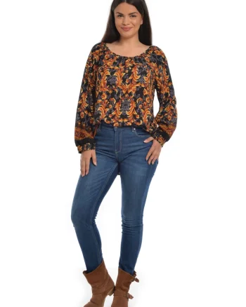 Bluza Dama Multicolora, Imprimeu Combinat