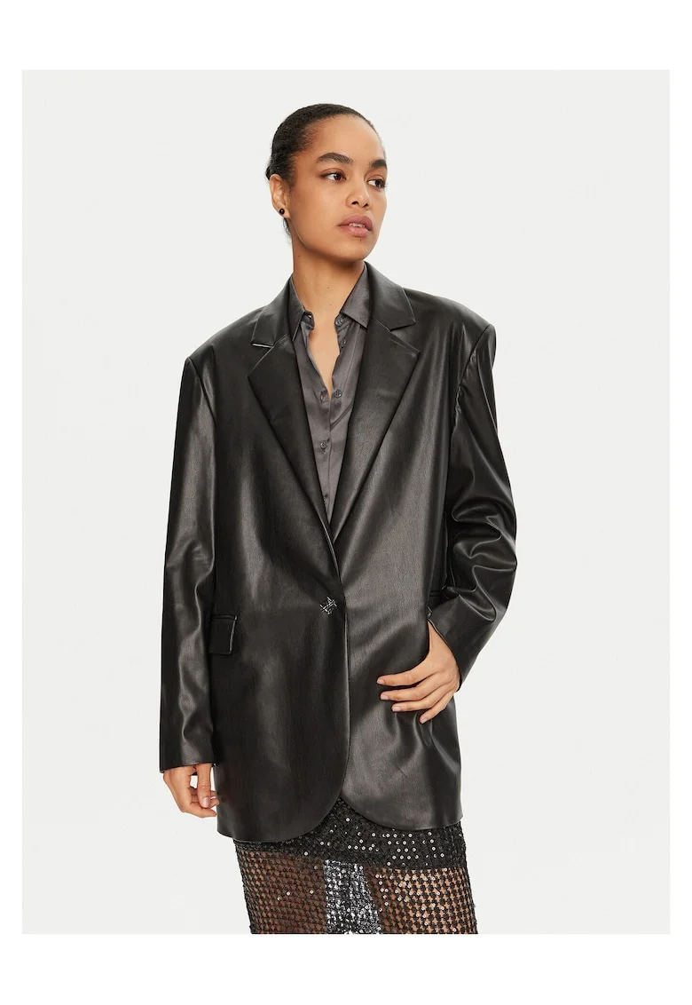 Sacou dama  negru, din material elegant