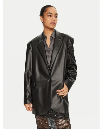 Sacou dama  negru, din material elegant