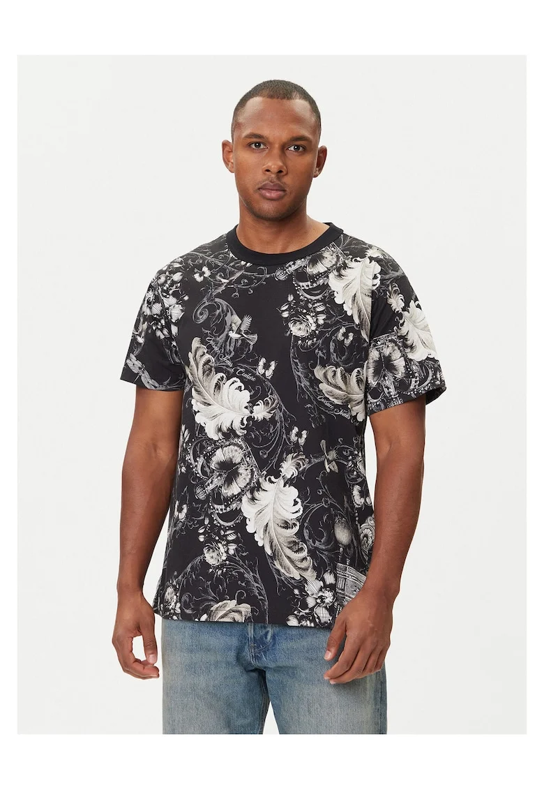 Tricou barbati  negru/gri, bumbac