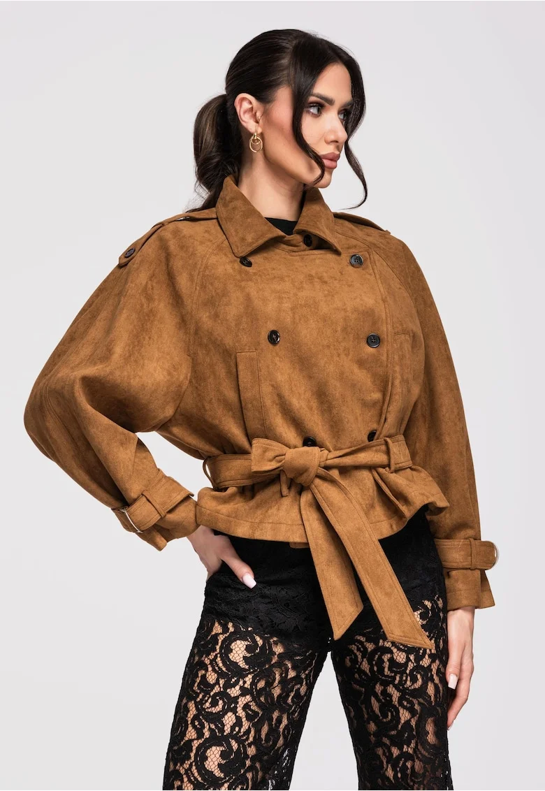 Jacheta de piele  OW-JANP-0114, Maro camel