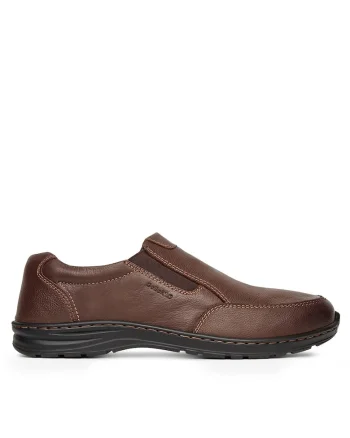 Pantofi barbati,  RELAX-01 MI18, piele naturala, maro,