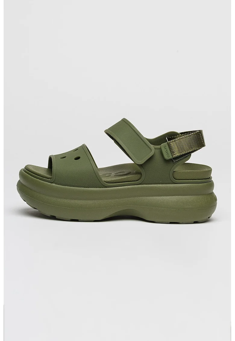 Sandale flatform Soho, Verde feriga,