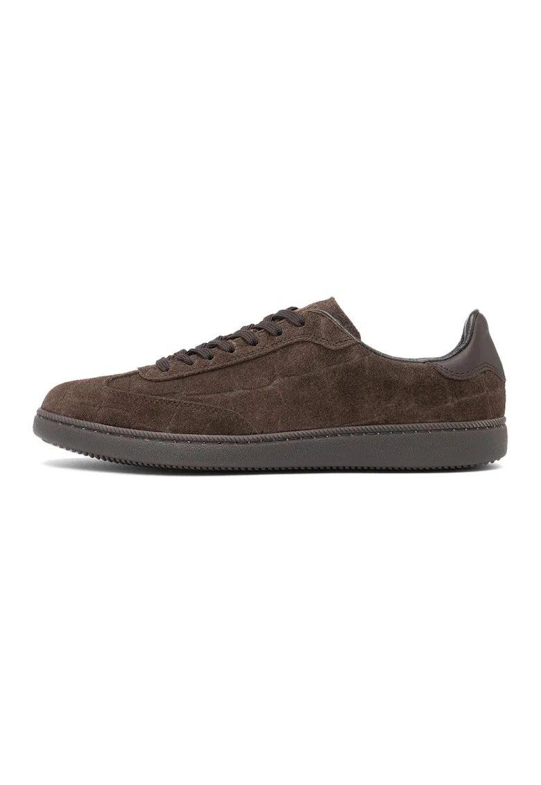 Pantofi sport Marcella din piele intoarsa, Maro inchis