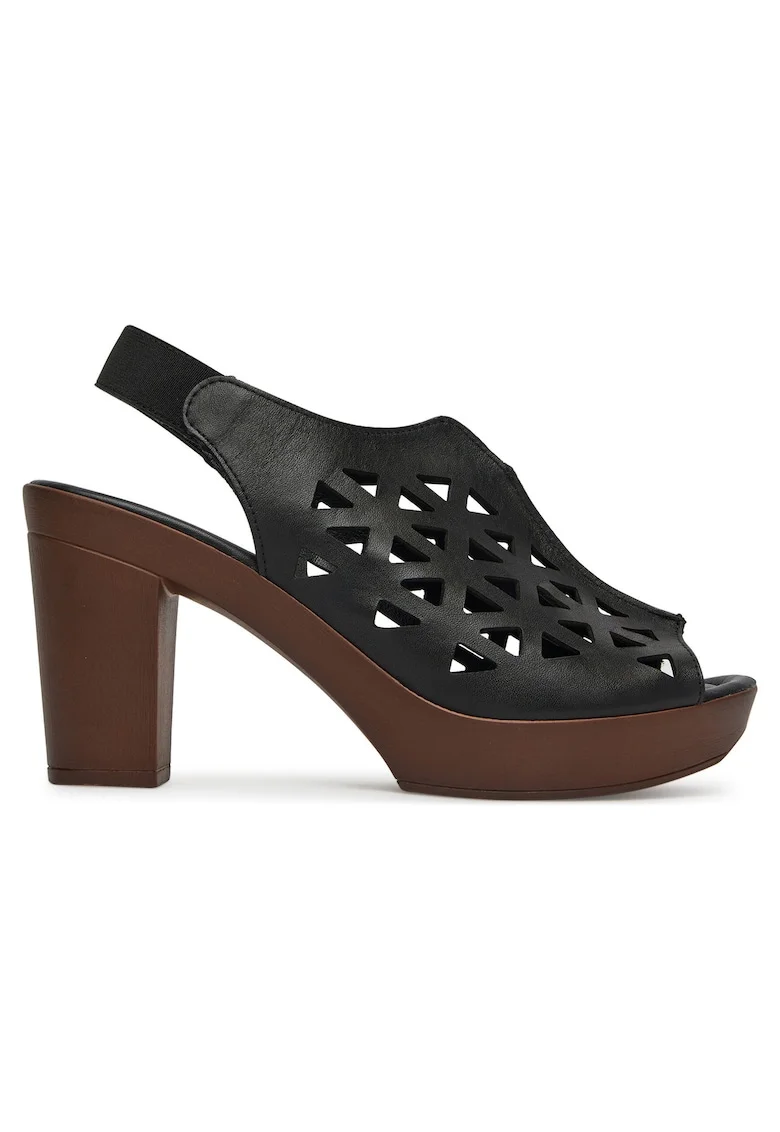 Sandale, Negru/Maro