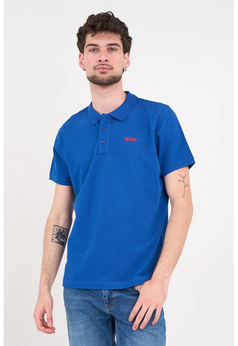 Tricou polo cu logo brodat, Albastru royal