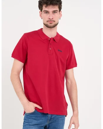 Tricou polo cu logo brodat, Rosu