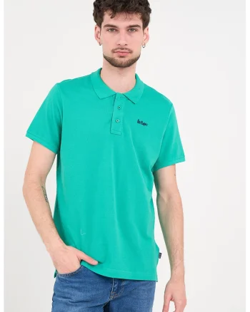 Tricou polo cu logo brodat, Verde turcoaz