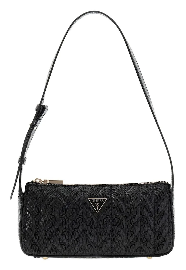 Geanta de umar Stacey Mini cu monograma si cusaturi decorative