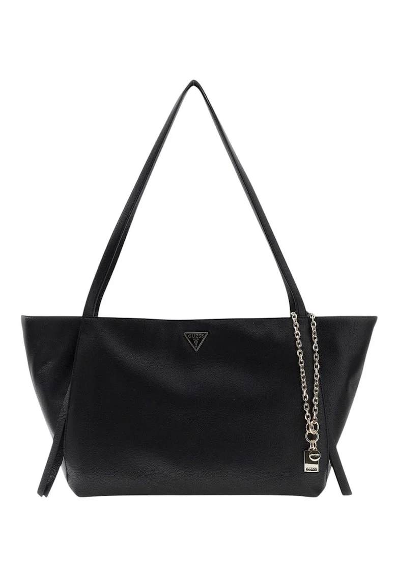 Geanta shopper din piele ecologica Devon 3 Comp, Negru