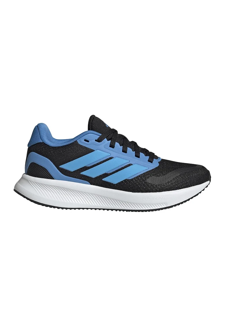 Pantofi sport Run Falcon 5 low-cut din plasa, Negru/Albastru deschis
