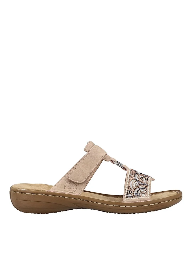 Papuci casual, dama,  ANTISTRESS, 608K2-31 bej, piele ecologica
