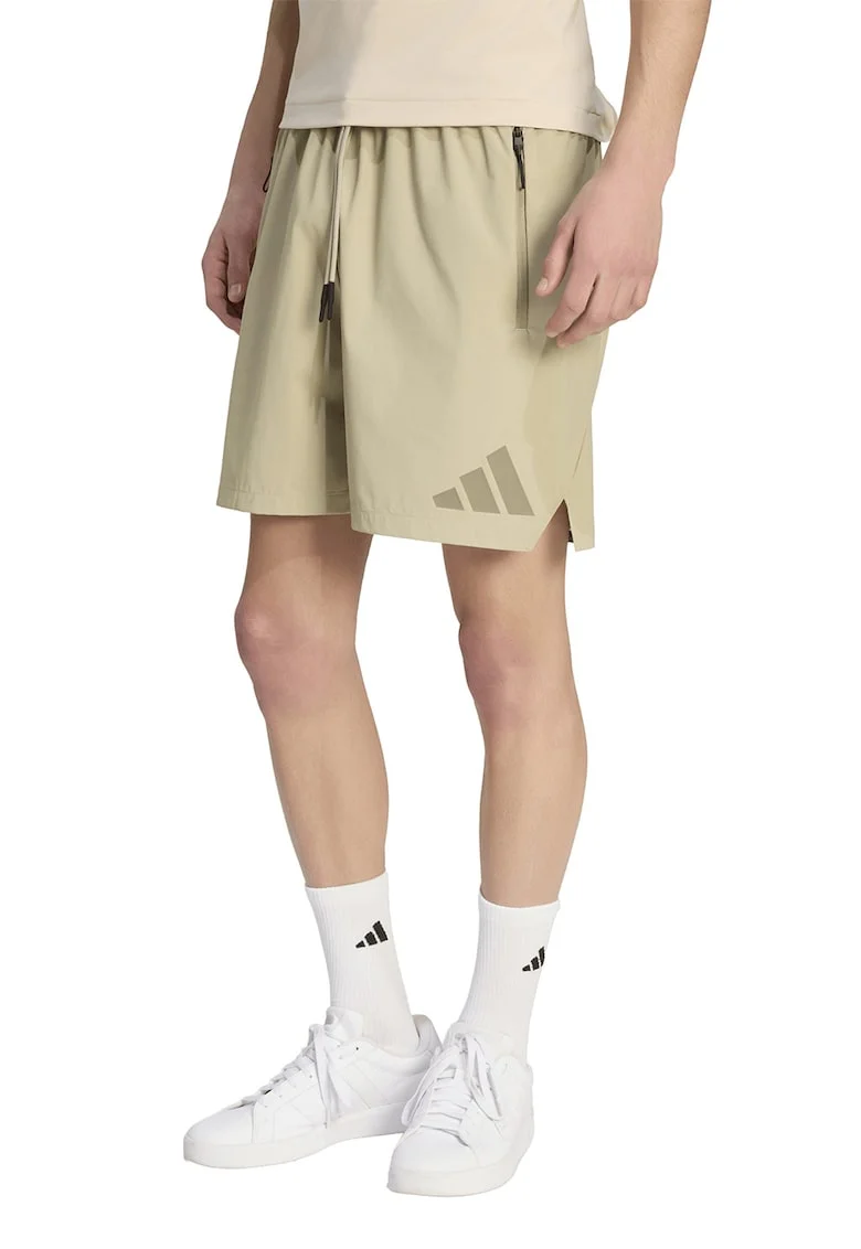 Pantaloni scurti cu buzunare cu fermoar Z.N.E., Maro deschis