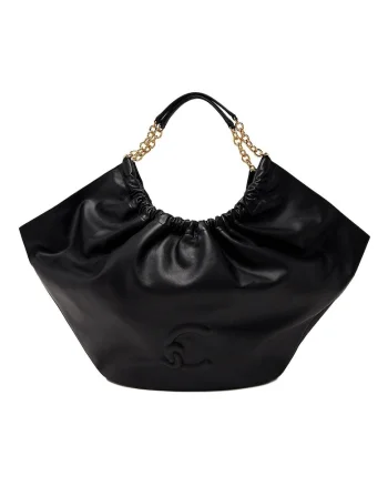 Geanta hobo de piele cu detalii drapate Smash, 21x49x13 cm