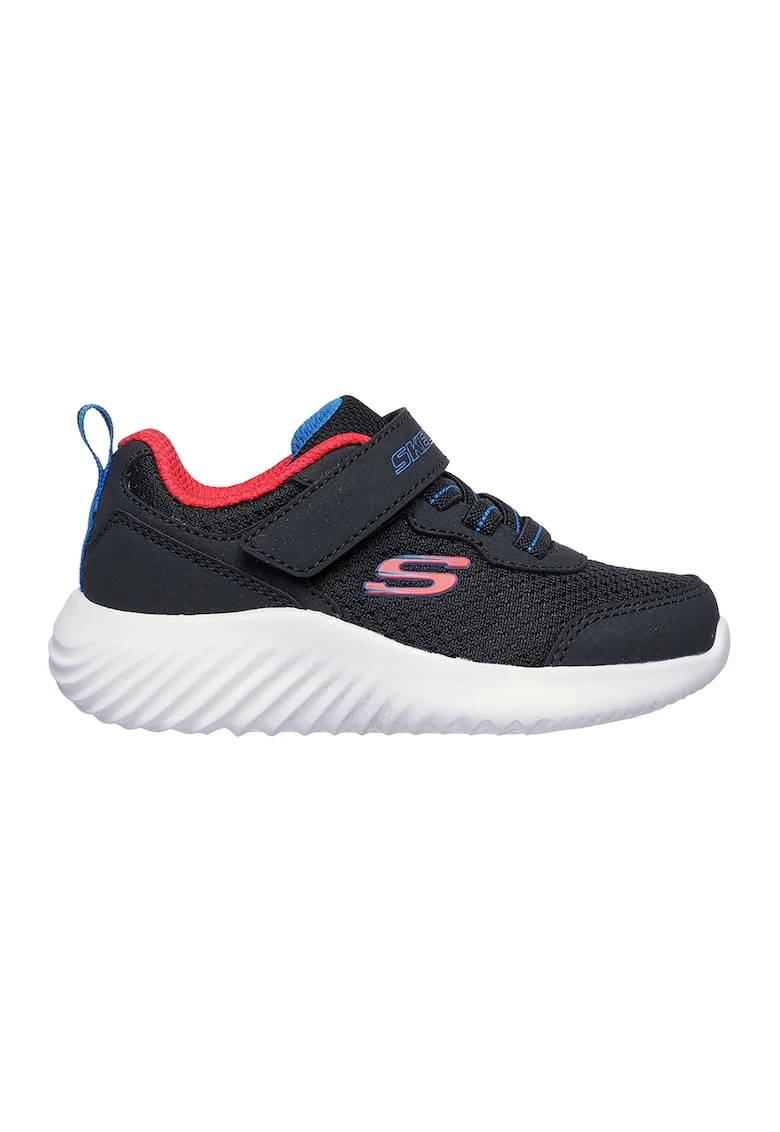 Pantofi sport din material textil cu detaliu logo Bounder-Techrox, Negru/Roz pastel/Alb optic