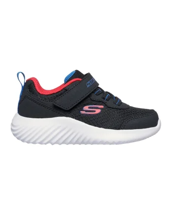 Pantofi sport din material textil cu detaliu logo Bounder-Techrox, Negru/Roz pastel/Alb optic