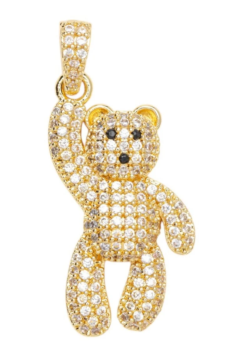 Pandantiv Auriu Teddy Crystal