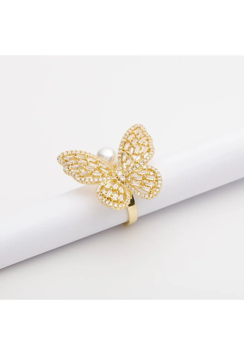 Inel Oversize,  Aur 14K, Design unicat, Culoare aurie