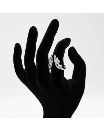 Inel Statement Inger,  Aur, Dimensiune Ajustabila, Cristale Zirconia
