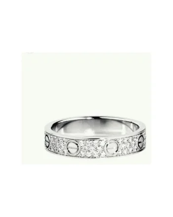 Inel Love Shine On Me,  placat cu aur alb, cristale Zirconia, ajustabil