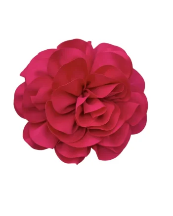 Brosa oversized florala  ciclam, design tridimensional, prindere versatila
