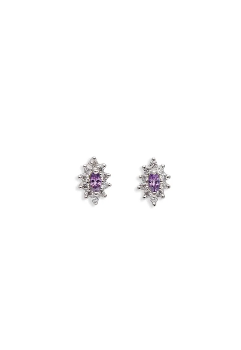 Cercei  Ametist, set 3 bratari, placat aur 14k, elegant, 17-19 cm