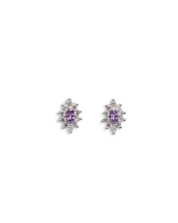 Cercei  Ametist, set 3 bratari, placat aur 14k, elegant, 17-19 cm