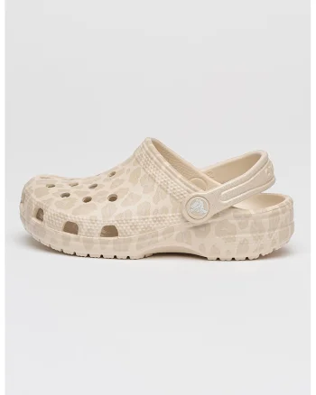 Papuci slingback cu model, Bej deschis