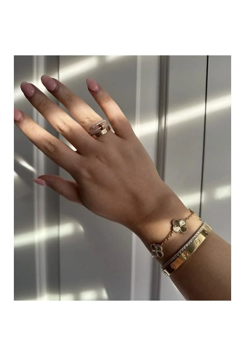 Set bijuterii femei  bratara aur, design Luxury Gold & Love