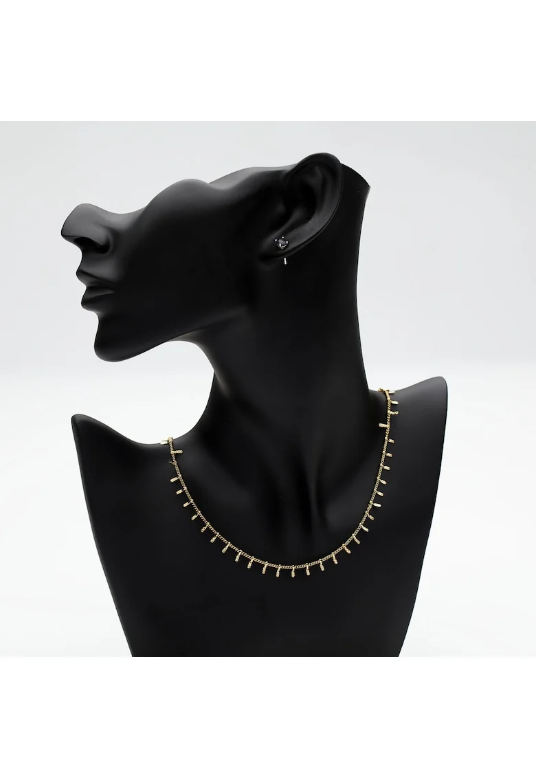 Colier  Lola, aliaj metalic placat cu aur 14K, 37x5cm
