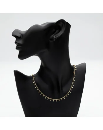 Colier  Lola, aliaj metalic placat cu aur 14K, 37x5cm