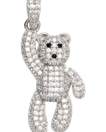Pandantiv Argintiu Teddy Crystal