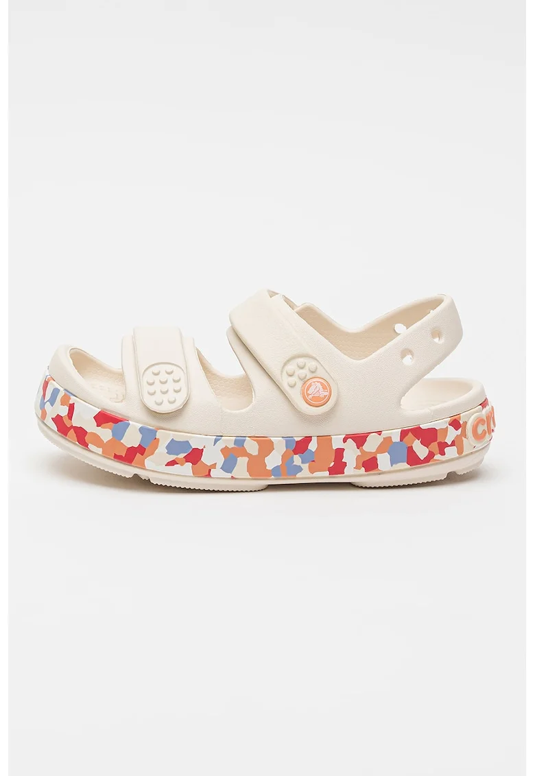 Sandale cu velcro Glow Confetti, Crem