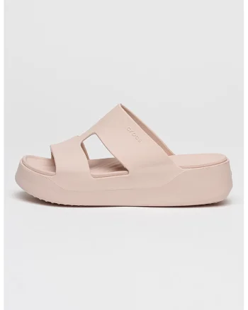 Papuci flatform cu decupaje Getaway, Roz