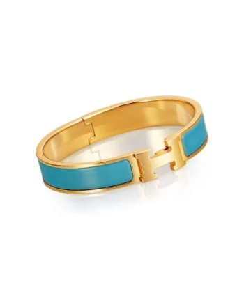 Bratara  Albastru-Azur, 14K placat, 6.1cm diametru