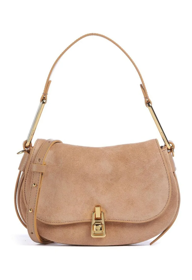 Geanta de umar  Magie Suede piele naturala nude