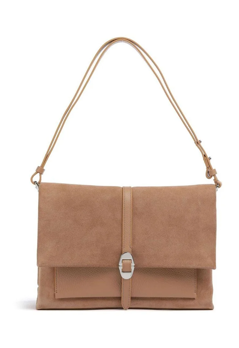 Geanta de umar  Dorian piele naturala nude 34x24x13 cm